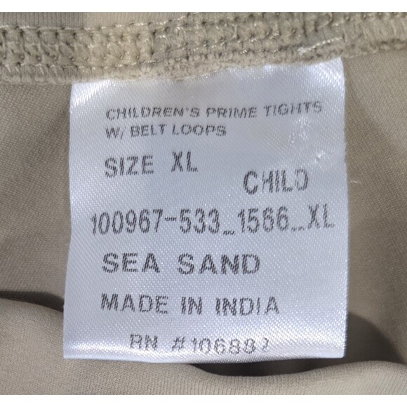 Turff Rider Equestrian Riding Childrens Prime Tights XL Tan - Picture 4 of 4